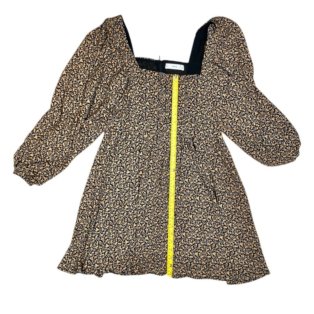 MANGO Floral Print Square Neck Mini Dress Size Small​​​ - Picture 6 of 6